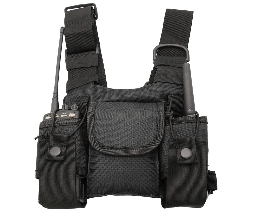 枪套 胸背带 背夹 背心装备 适用于双向无线电胸部 前包 通用对讲机保护套 