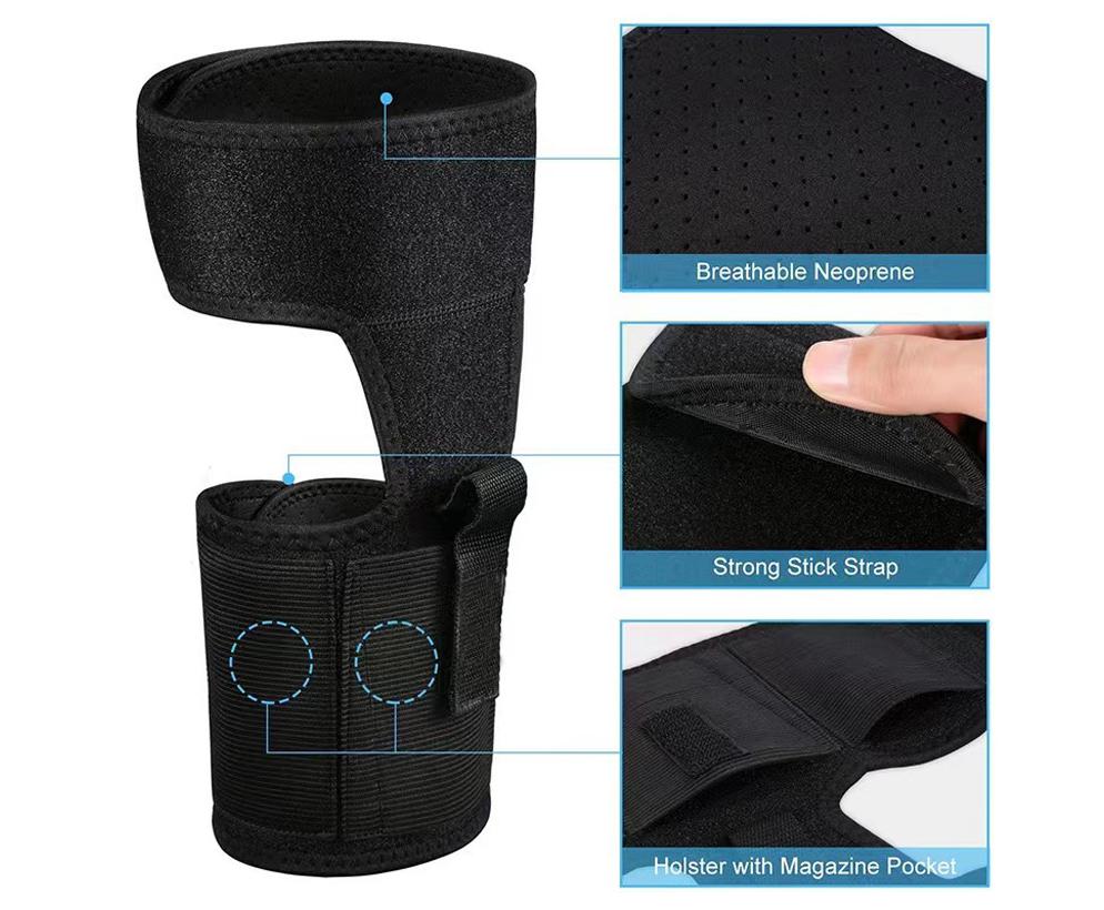 户外腿部隐形枪套CS战术多功能便捷式通用型透气腿套运动工具脚套 