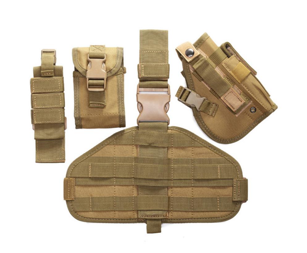 多功能腰式cs迷彩龙卷风枪套保护快拔套户外组合战术枪包 