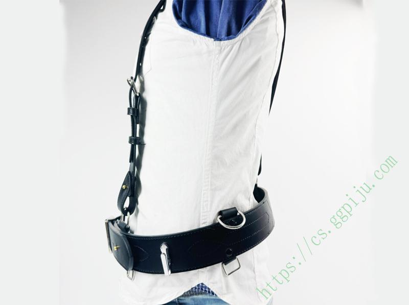 黑色武装带执勤牛皮真皮外腰带斜背带 