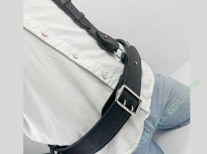 黑色武装带执勤牛皮真皮外腰带斜背带 